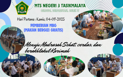 Pemberian Makan Bergizi Gratis Perdana di MTsN 3 Tasikmalaya Disambut Antusias Peserta Didik